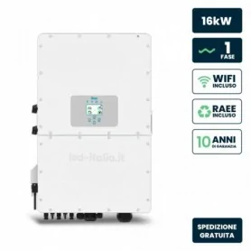 Inverter Fotovoltaico Deye Monofase Ibrido 16kW, Triplo MPPT, Schermo LCD Touch, WiFi e TA Inclusi, Garanzia 10 Anni IP65
